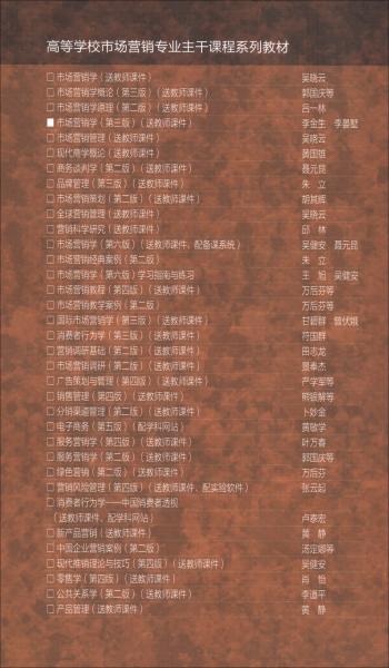 市場營銷學(xué)（第三版）