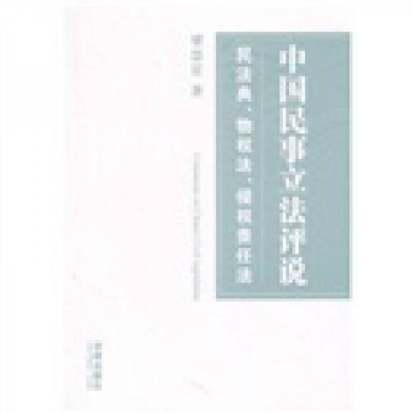 中国民事立法评说：民法典、物权法、侵权责任法