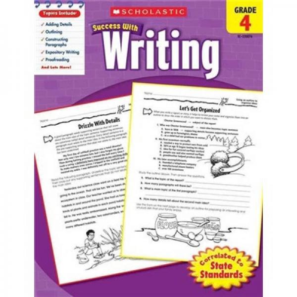Scholastic Success with Writing: Grade 4平裝 學(xué)樂成功系列練習(xí)冊(cè)：四年級(jí)寫作