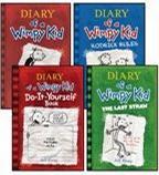 Diary of a Wimpy Kid Complete 4-Book Set：Diary of a Wimpy Kid: A Novel in Cartoons, Diary of a Wimpy Kid 2: Roderick Rules, Diary of a Wimpy Kid 3: The Last Straw, and Diary of a Wimpy Kid Do-It-Yourself Book