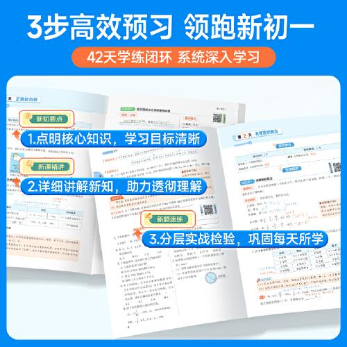 2025陽光同學(xué)領(lǐng)跑新初一小升初銜接數(shù)學(xué)人教版七年級上冊全解全套小升初六升七教材資料書初中課本同步人教版