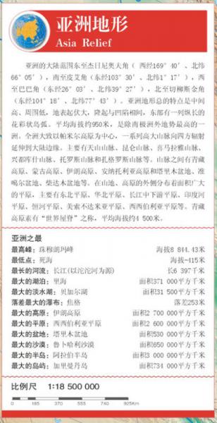 世界分国地图--亚洲地图