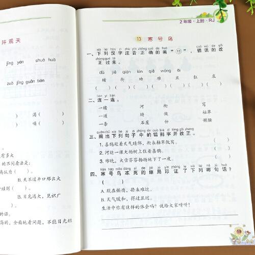 二年级上册字词句训练语文专项训练人教版一课一练同步强化练习