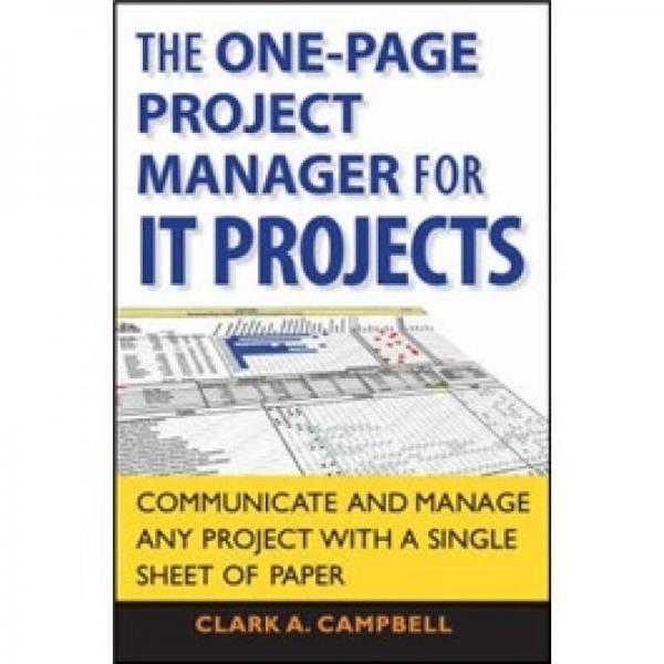 The One Page Project Manager for IT Projects