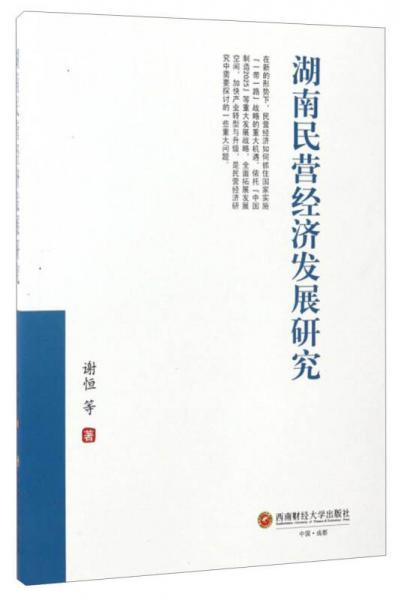湖南民營(yíng)經(jīng)濟(jì)發(fā)展研究