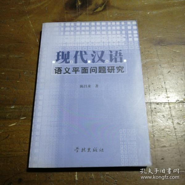 現(xiàn)代漢語語義平面問題研究