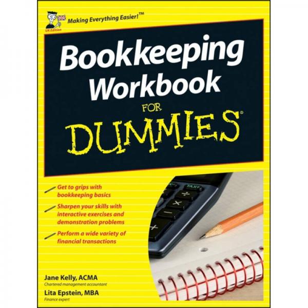 Bookkeeping Workbook For Dummies, UK Edition[簿记练习册达人迷]