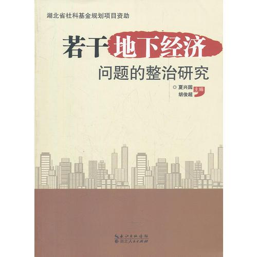 若干地下經(jīng)濟(jì)問題的整治研究