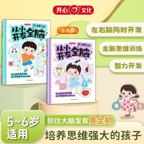 从小开发全脑5-6岁适用幼儿全脑开发儿童早教书幼儿专注力练习 数学思维逻辑训练全脑思维开发综合能力提升启蒙幼小衔接