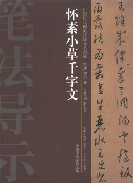 中国历代碑帖技法导学集成·笔法导示（25）：怀素小草千字文