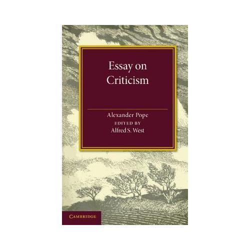 Essay on Criticism  Edited With Introduction and Notes