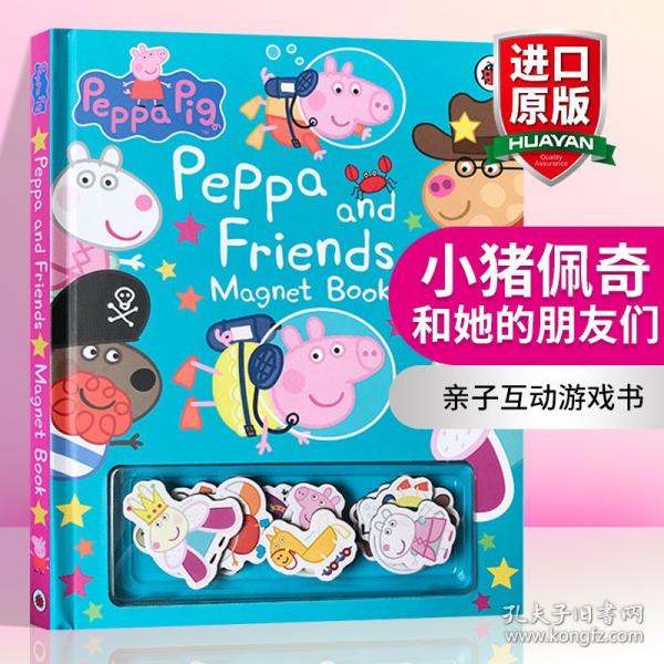英文原版 Peppa Pig: Peppa and Friends Magnet Book小豬佩奇和她的朋友磁鐵游戲書 英文版 