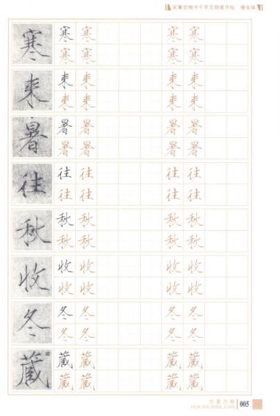 华夏万卷·宋徽宗楷书千字文钢笔字帖 瘦金体