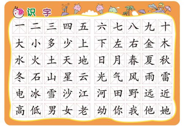 兒童學(xué)習(xí)用表 識(shí)字