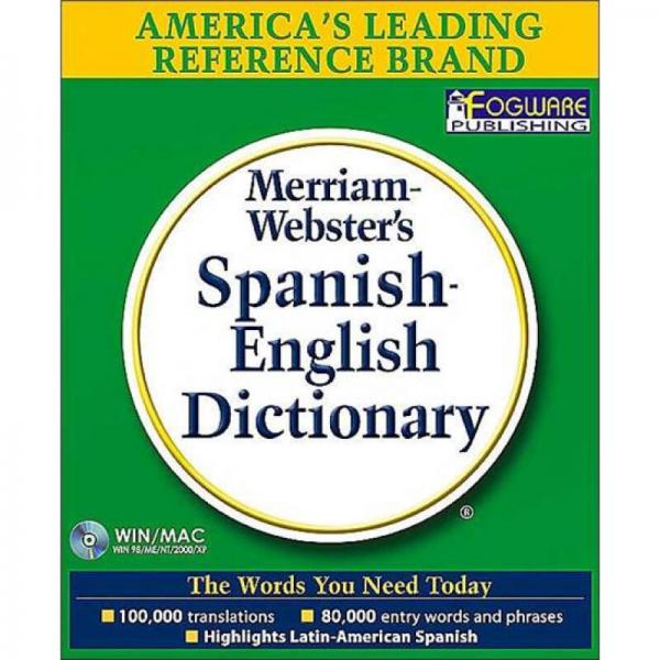Merriam-Webster's Spanish-English Dictionary: Bilingual on CD-ROM 
