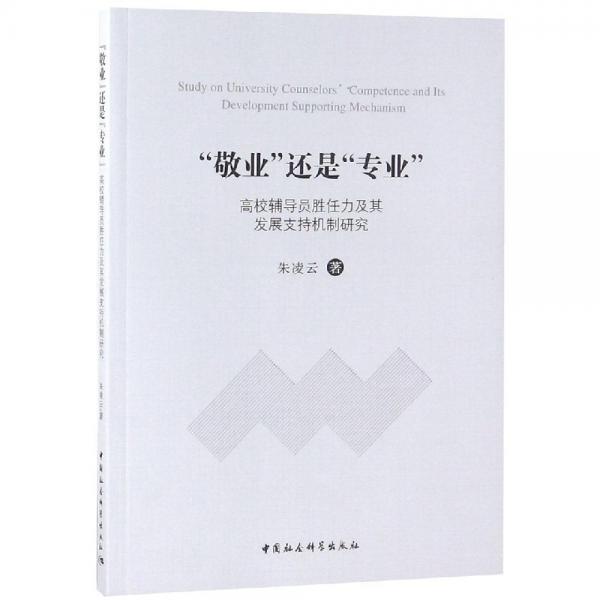 敬業(yè)還是專業(yè)高校輔導(dǎo)員勝任力及其發(fā)展支持機(jī)制研究 