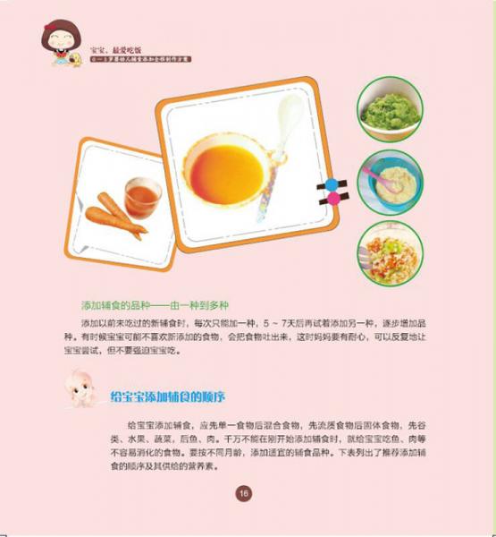 宝宝，最爱吃饭――0-3岁婴幼儿辅食添加全程制作方案