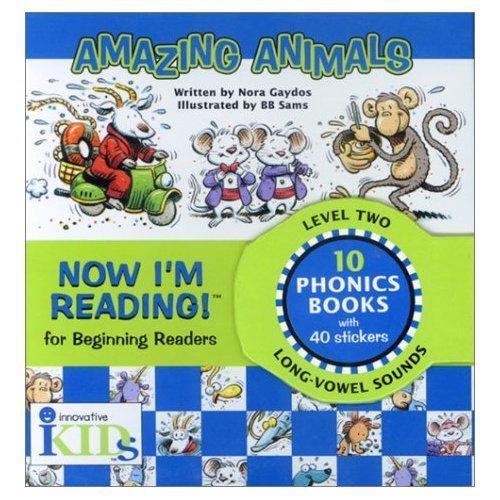 Now I'm Reading!Level 2: Amazing Animals 我的第一套自然拼读故事书-第2级：奇妙的动物(10本书+40张贴画) 