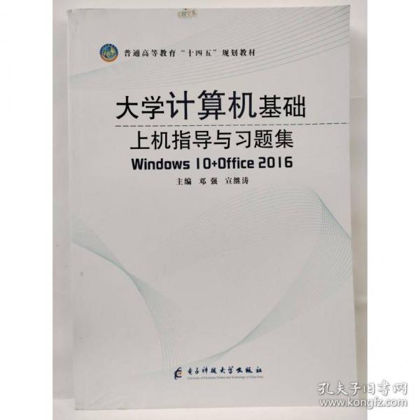 大学计算机基础上机指导与习题集Windows 10+Office 电子科技大学出版社 