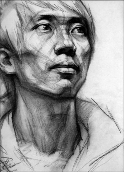 王艳君素描头像结构与明暗