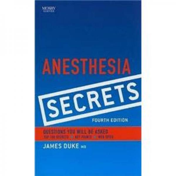 Anesthesia Secrets麻醉秘笈,第4版