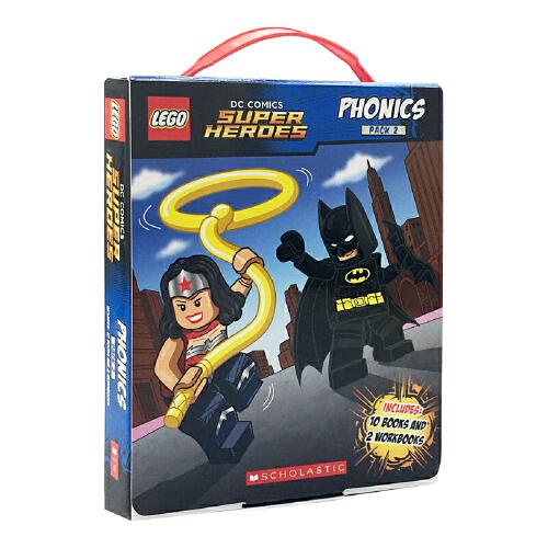 英文原版繪本 LEGO Super Heroes Phonics超級(jí)英雄系列 12冊自認(rèn)拼讀盒裝 