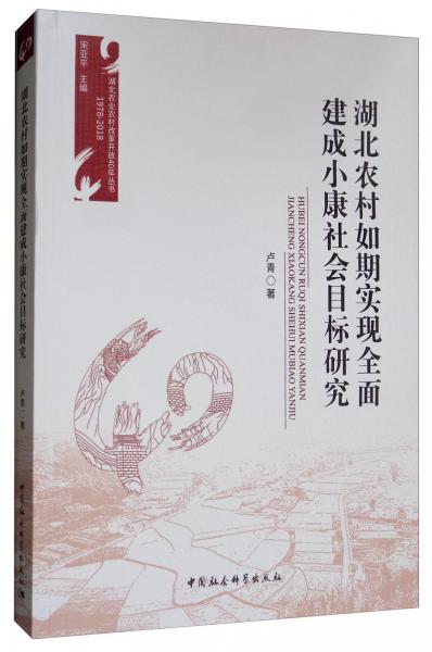 湖北农村如期实现全面建成小康社会目标研究