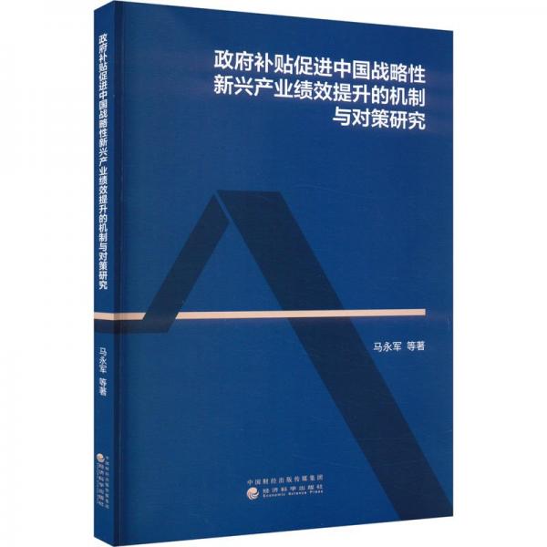政府中国战略性新兴产业绩效提升的机制与对策研究