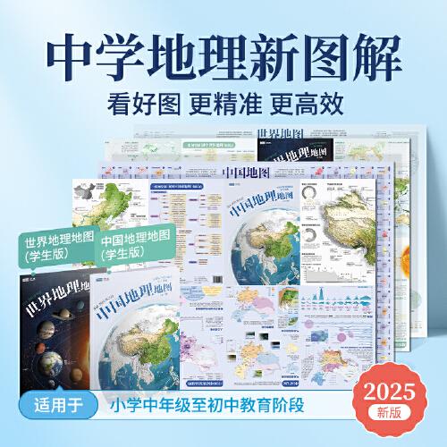 北斗地理學(xué)習(xí)地圖 中國地理地圖+世界地理地圖