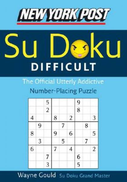 New York Post Difficult Sudoku: The Official Utterly Adictive Number-Placing Puzzle