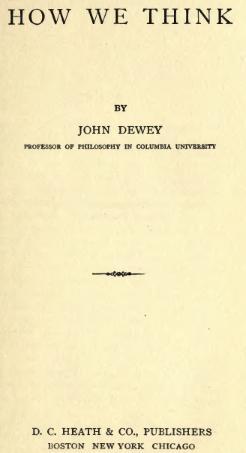 How We Think (1910)