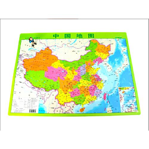 中国地图水晶地图（政区地图 38*50cm学生用地图 桌面地图 防水可擦写）