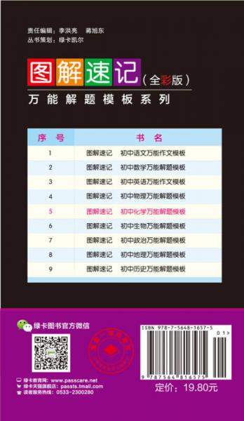 16PASS绿卡 图解速记 初中化学万能解题模板