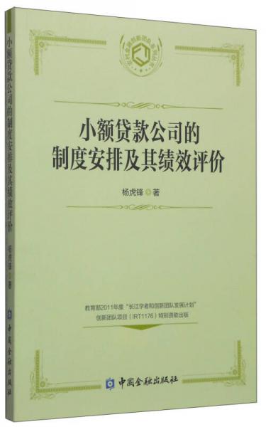 農(nóng)村金融創(chuàng)新團(tuán)隊(duì)系列叢書：小額貸款公司的制度安排及其績(jī)效評(píng)價(jià)