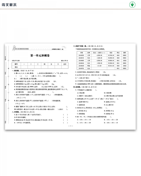 举一反三期末百分冲刺卷 小学数学六年级下册（RJ）