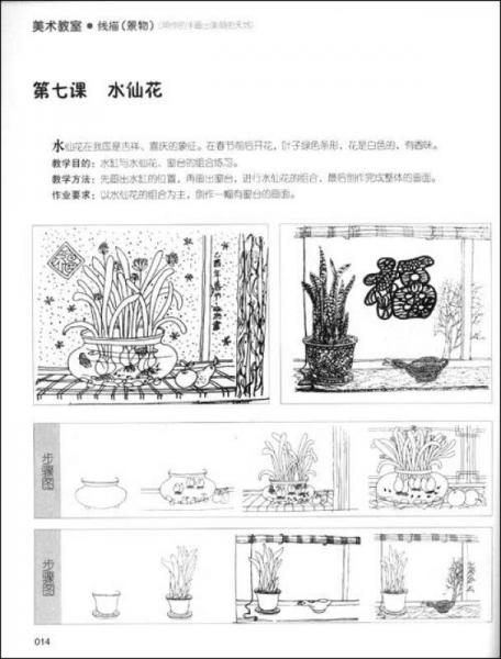 儿童美术专业培训教材丛书·美术教室：线描（景物）