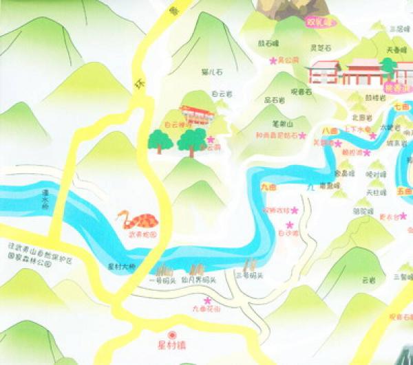手绘地图系列之山海情武夷厦门逍遥游