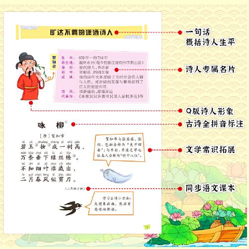 漫畫(huà)大語(yǔ)文·小學(xué)生必背古詩(shī)詞（全6冊(cè)）注音人教版漫畫(huà)版小學(xué)生必背古詩(shī)詞75首十80首全集漫畫(huà)筆記小學(xué)通用1-6年級(jí)文學(xué)文化常識(shí)語(yǔ)文