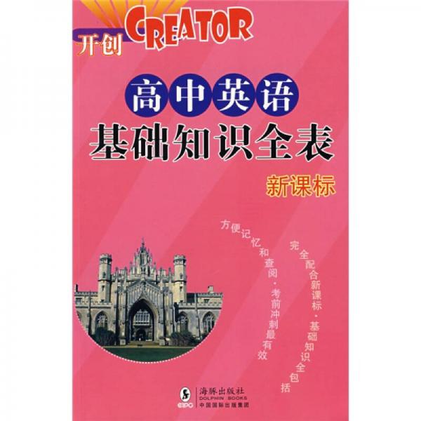 高中英語基礎(chǔ)知識全表（新課標(biāo)）
