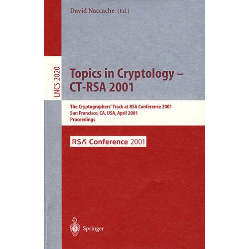 密码学进展—CT-RSA 2001Topics in cryptology