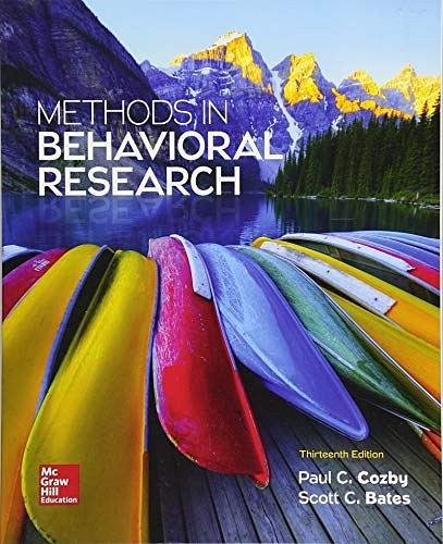 Methods in Behavioral Research：thirteenth edition