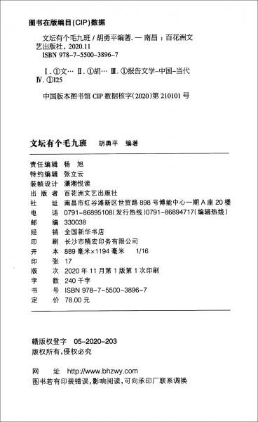 文坛有个毛九班/中国当代实力派作家精品书系