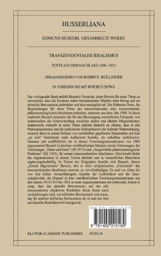 Transzendentaler Idealismus: Texte Aus Dem Nachlass