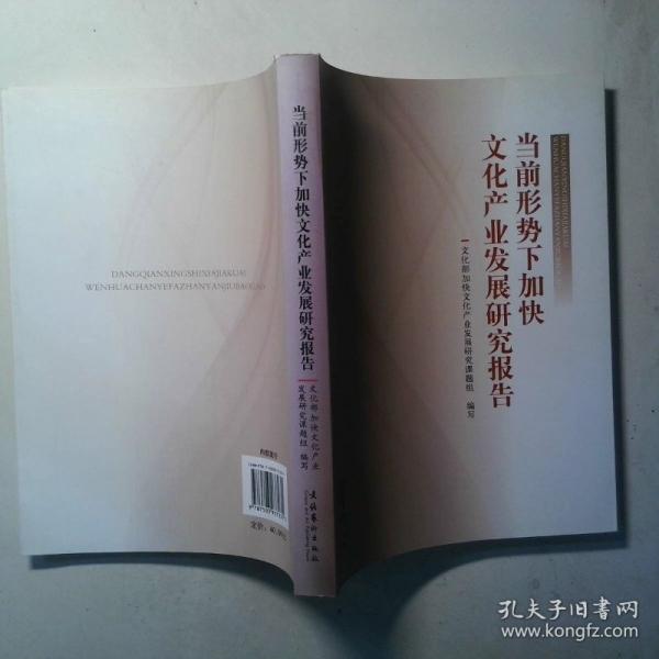 當前形勢下加快文化產(chǎn)業(yè)發(fā)展研究報告