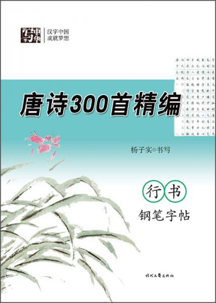 杨子实 唐诗300首精编 行书钢笔字帖