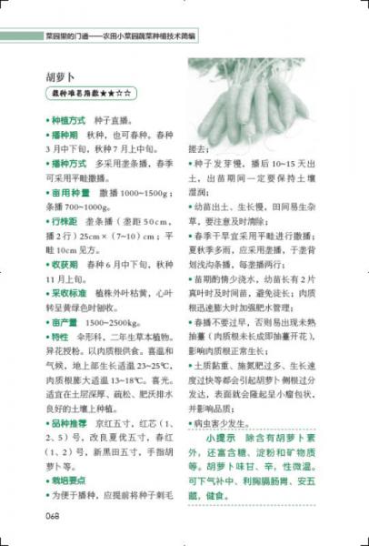 菜园里的门道：农田小菜园蔬菜种植技术简编