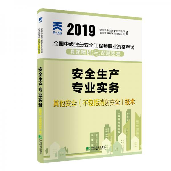 全国中级注册安全工程师2019教材配套试卷真题精析与密卷：其他安全不含消防安全技术实务