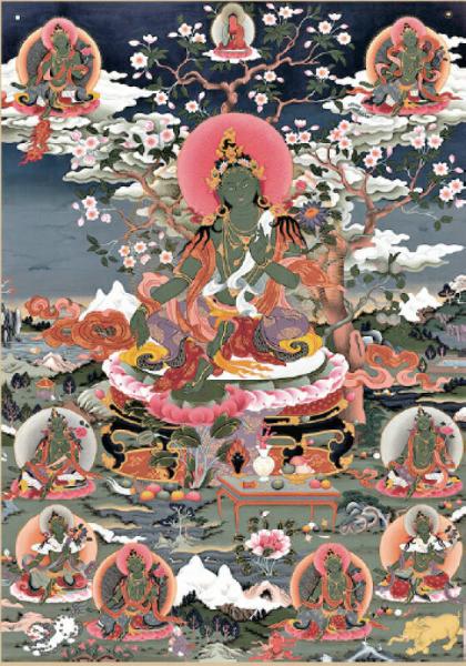 世間最美唐卡 綠度母