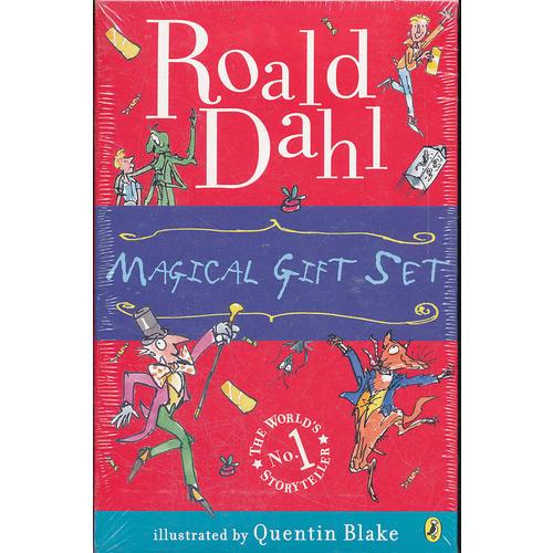 Roald Dahl Gift 罗尔德·达尔小说精选礼盒装《查理和巧克力工厂》《查理和大升降机》《爱幻想的狐狸先生》《詹姆斯和仙桃》 9780142414972