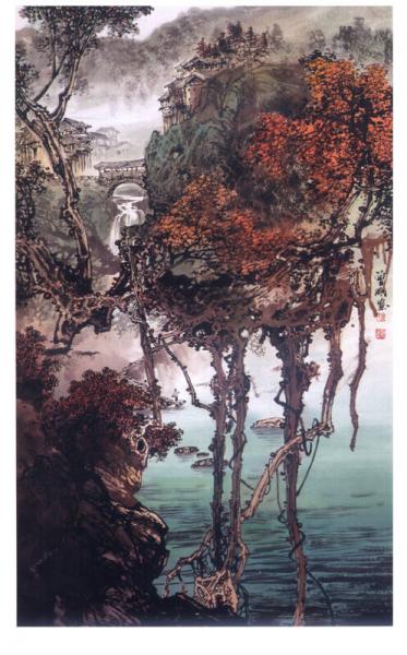 中国画名家技法：新版·曾刚画树木